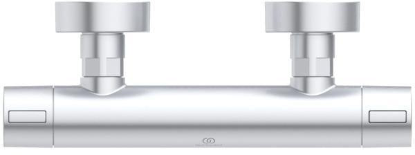 Ideal Standard Brausethermostat AP Ceratherm Alu+ Silver – Aufputz DN 15 mit Cool Body & ECO-Spartaste