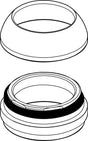 Ideal Standard Abdeckkappe 28 mm Kartusche Chrom – Passgenaue Verchromte Abdeckung
