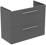 Ideal Standard i.life S Waschtischunterschrank 800 mm, 2 Auszüge, Weiß matt, wandhängend