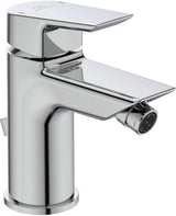 Ideal Standard Bidetarmatur Tesi Chrom 95 mm mit Ablaufgarnitur und Heißwasser-Sparfunktion