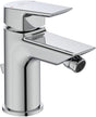Ideal Standard Bidetarmatur Tesi Chrom 95 mm mit Ablaufgarnitur und Heißwasser-Sparfunktion