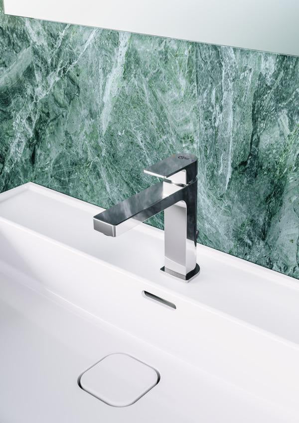 Ideal Standard Edge Waschtischarmatur Slim Chrom 5 l/min mit Ablaufgarnitur 120 mm Ausladung