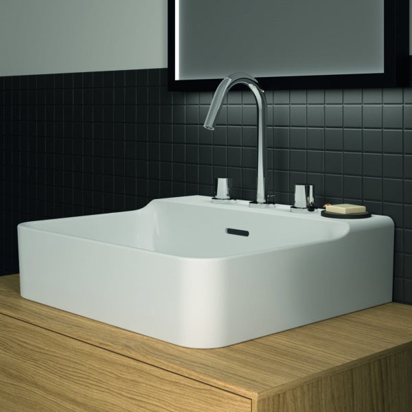 Ideal Standard Conca Aufsatzwaschtisch 500x450x165 mm Weiß mit 3 Hahnlöchern und Überlauf
