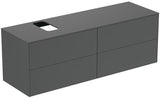 Ideal Standard Conca Waschtischunterschrank 1587 mm, 4 Auszüge, Anthrazit, Push-Open