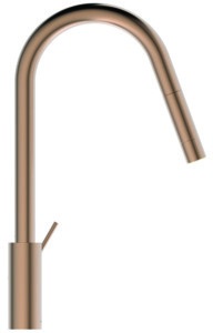 IDEAL STANDARD Gusto Küchenarmatur 240 mm Auslauf mit 1-Funktionshandbrause in Sunset Rose
