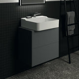 Ideal Standard Waschtischplatte Conca Keramik 602x373x6 mm Marmor Calacatta