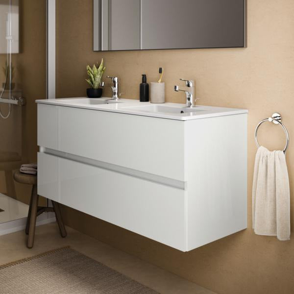 Ideal Standard Eurovit+ Waschtischunterschrank 1200 mm, 2 Auszüge, grau lackiert