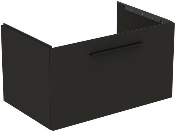 Ideal Standard i.life B Möbel-Set 120 cm mit 1 Auszug & 1 offenem Fach in Gr. Schwarz Weiß matt