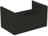 Ideal Standard i.life B Möbel-Set 120 cm mit 1 Auszug & 1 offenem Fach in Gr. Schwarz Weiß matt