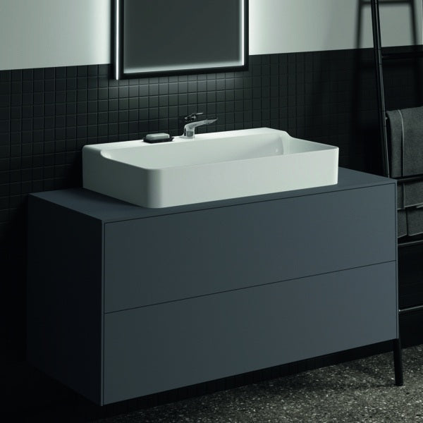 Ideal Standard Conca Waschtischunterschrank 1202 mm, 2 Auszüge, Push-Open, Weiß – Wandhängend