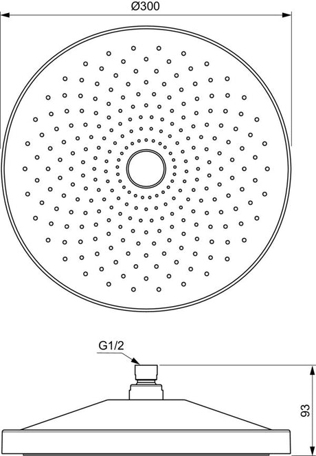 IDEAL STANDARD Idealrain Solos Regenbrause Chrom – 300 mm Kopfbrause mit Antikalksystem
