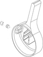 Ideal Standard IS Griff Melange 38er mit ISI-Logo in Chrom – Hebelgriff für Armaturen