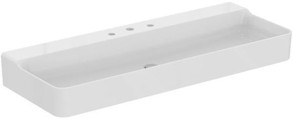 Ideal Standard Conca Aufsatzwaschtisch 1200 mm, 3 Hahnlöcher, ohne Überlauf, Weiß