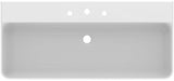 Ideal Standard Conca Aufsatzwaschtisch 1000x450x145 mm, 3 Hahnlöcher, ohne Überlauf, Weiß