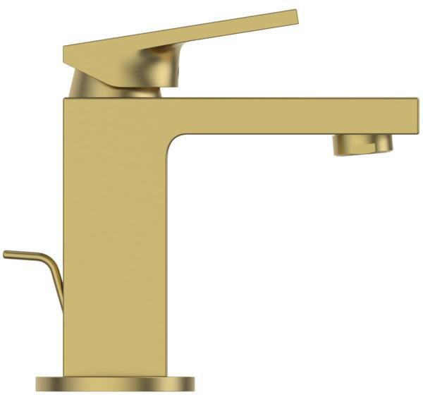 Ideal Standard Waschtischarmatur Piccolo Extra Ausladung 100mm mit Ablaufgarnitur Silver Storm