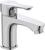 Ideal Standard Waschtischarmatur Alpha mit Push-Open Ventil, Chrom – 1-Loch, Wassersparfunktion