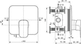 Ideal Standard Tonic II Brausearmatur Unterputz Set Chrom Rosette 163x163 mm