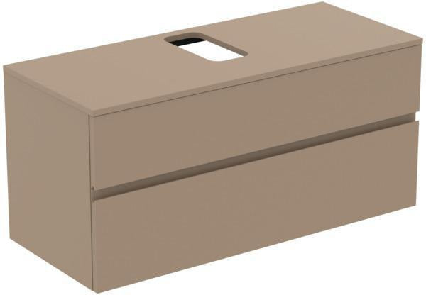 Ideal Standard Finesse Waschtischunterschrank 1202 mm, 2 Auszüge, Greige matt