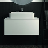 Ideal Standard Conca Aufsatzwaschtisch 600x450mm geschliffen Weiß mit Überlauf und 1 Hahnloch