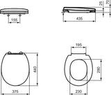 IDEAL STANDARD WC-Sitz Contour 21+ Sandwich Weiß Duroplast Glänzend mit Deckel