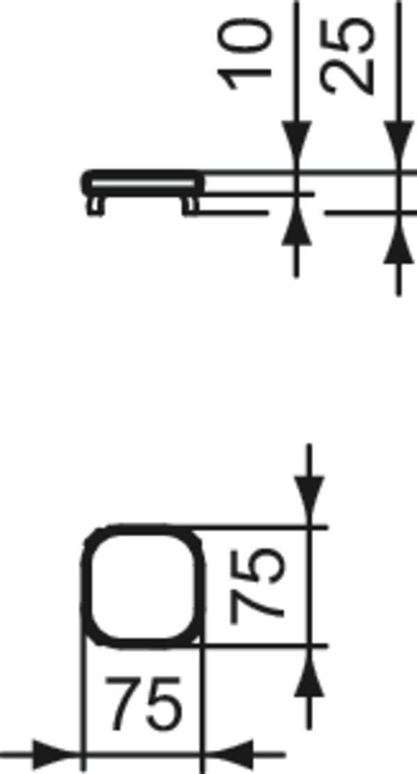 IDEAL STANDARD Ablaufabdeckung Strada II small in Weiß – Passgenaue Abdeckung für Abläufe