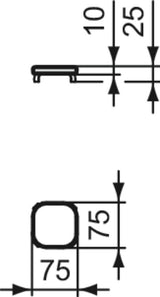 IDEAL STANDARD Ablaufabdeckung Strada II small in Weiß – Passgenaue Abdeckung für Abläufe