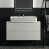 Ideal Standard Waschtischplatte Conca aus Keramik 1002x373x6 mm in Marmor Noir Desir