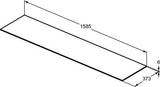 Ideal Standard Waschtischplatte Conca aus Keramik 1587x373x6 mm in Marmor Noir Desir