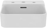 Ideal Standard Handwaschbecken Conca 400x350x165 mm Weiß mit 3 Hahnlöchern und Überlauf