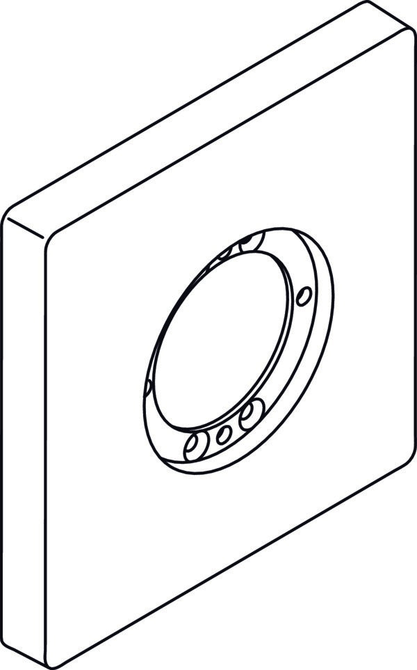 Ideal Standard Archimodule Rosette 1-Loch 100x100mm Chrom – quadratische Armaturenrosette