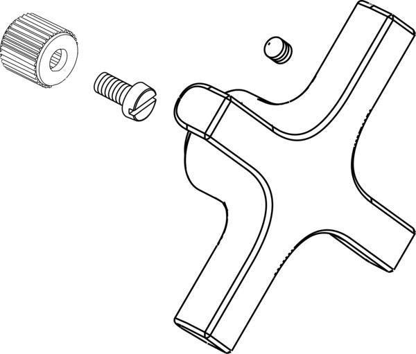 Ideal Standard Joy Neo Kreuzgriff Chrom – Ersatz-Armaturengriff mit Drehknopf