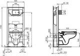 IDEAL STANDARD ProSys WC-Element Set mit RimLS Eurovit Wandtiefspül-WC & OLEAS M1 Betätigungsplatte Weiß
