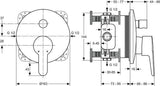 Ideal Standard Connect Blue UP-Badearmatur Bausatz 2, Rosette 163 mm, Chrom