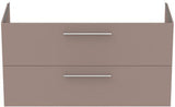 Ideal Standard i.life B Möbelwaschtischunterschrank 1200 mm, 2 Auszüge, Weiß matt, Siphon links