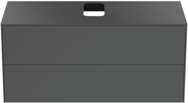 Ideal Standard Conca Waschtischunterschrank 1202 mm, 2 Auszüge, Push-Open, Weiß – Wandhängend