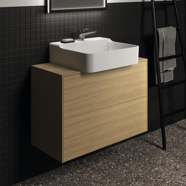Ideal Standard Conca Waschtischunterschrank Eiche hell 802 mm – 2 Auszüge, Push-Open, wandhängend