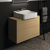 Ideal Standard Conca Waschtischunterschrank Eiche hell 802 mm – 2 Auszüge, Push-Open, wandhängend