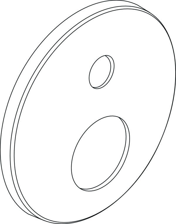 IDEAL STANDARD Rosette rund gewölbt für Easy-Box, Chrom glänzend, A960896AA