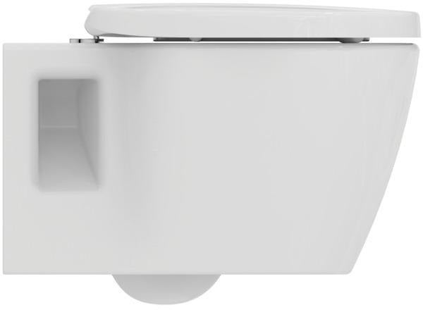 Ideal Standard Connect Wand-WC-Paket randlos mit SoftClosing WC-Sitz, 365x550x340 mm, Weiß