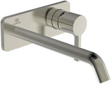 IDEAL STANDARD Joy Wand-Waschtischarmatur Brushed Gold 220 mm eckige Rosette – Einhandhebelmischer