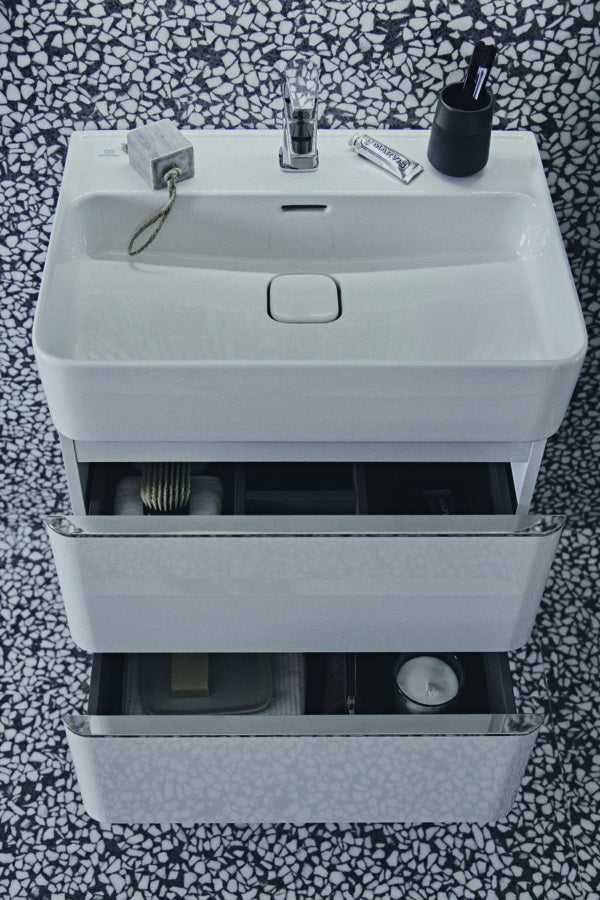 Ideal Standard Waschtisch Strada II 600 mm, 1 Hahnloch, mit Überlauf, Weiß