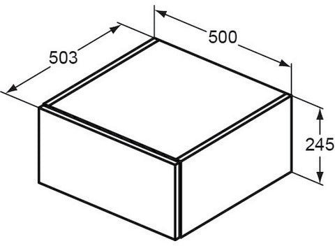 IDEAL STANDARD Auszugsfront Adapto für Unterschrank 250 mm Pinie hell Dekor