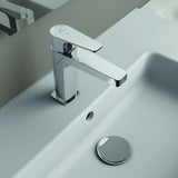 Ideal Standard Cerafine D Waschtischarmatur, Einhandhebelmischer mit Kaltstart-Funktion, Chrom, 120 mm Ausladung