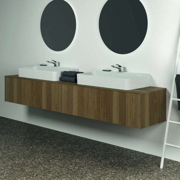 IDEAL STANDARD Conca WT-Unterschrank 2387x505x370 mm, 2 Auszüge, mit Ausschnitt, Weiß