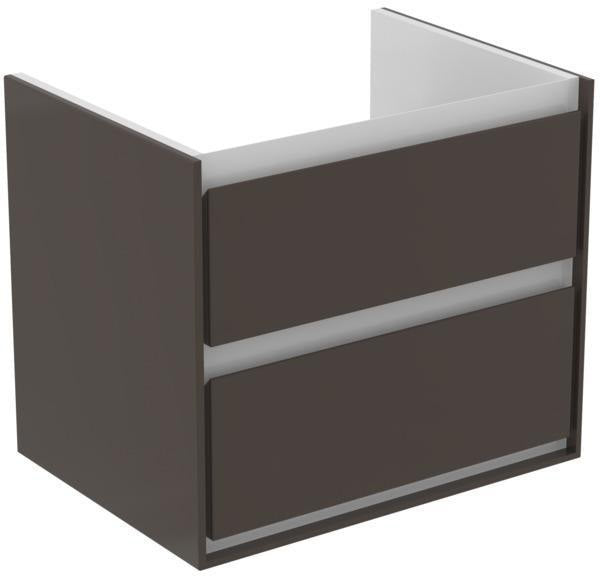 IDEAL STANDARD Connect Air Waschtischunterschrank 600 mm, 2 Auszüge, Weiß Glanz/Matt