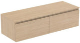 Ideal Standard Finesse Waschtischunterschrank 1402 mm mit 2 Softclose-Auszügen in Greige matt