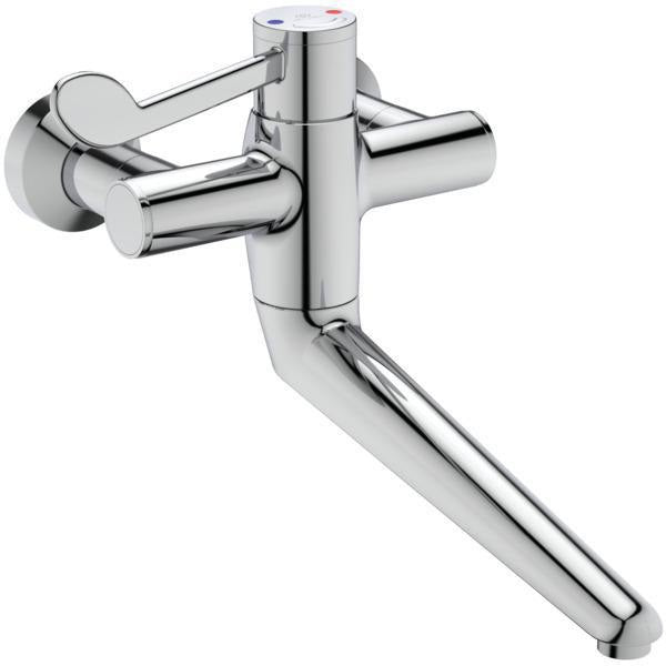 Ideal Standard Ceraplus Safe SQ Wand-Waschtisch-Thermostat 250 mm Chrom – eingriffig, verchromt