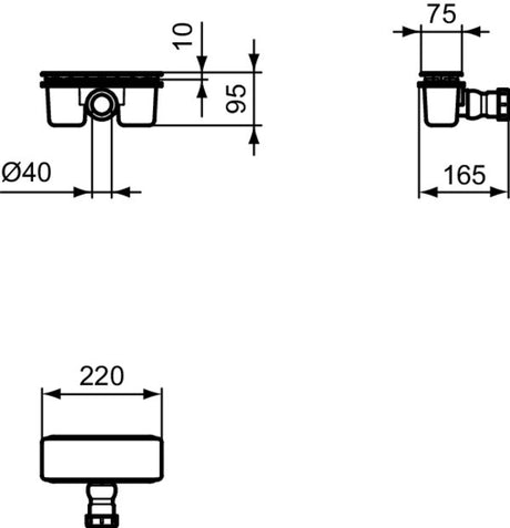 Ideal Standard Ablaufgarnitur Ultra Flat New mit Deckel in Chrom – flache Bauform
