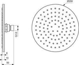 IDEAL STANDARD Idealrain M1 Kopfbrause 200 mm rund Chrom mit Antikalksystem