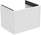IDEAL STANDARD Conca Möbelwaschtischunterschrank 500 mm, 1 Auszug, Weiß Matt – Wandhängend mit Push-Open und Softclose